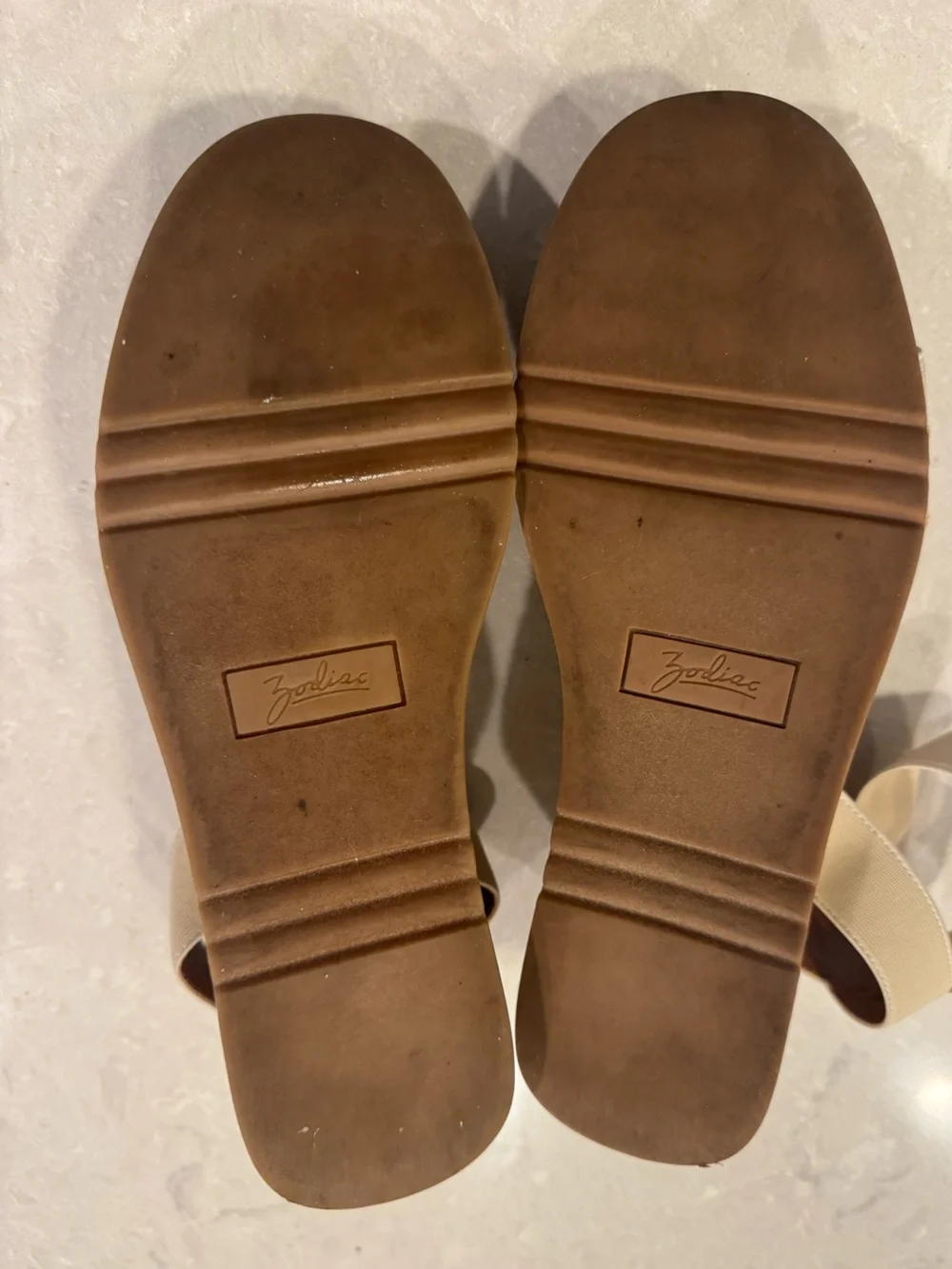 Platform Sandal in Beige Cream - Women's Elastic Strap